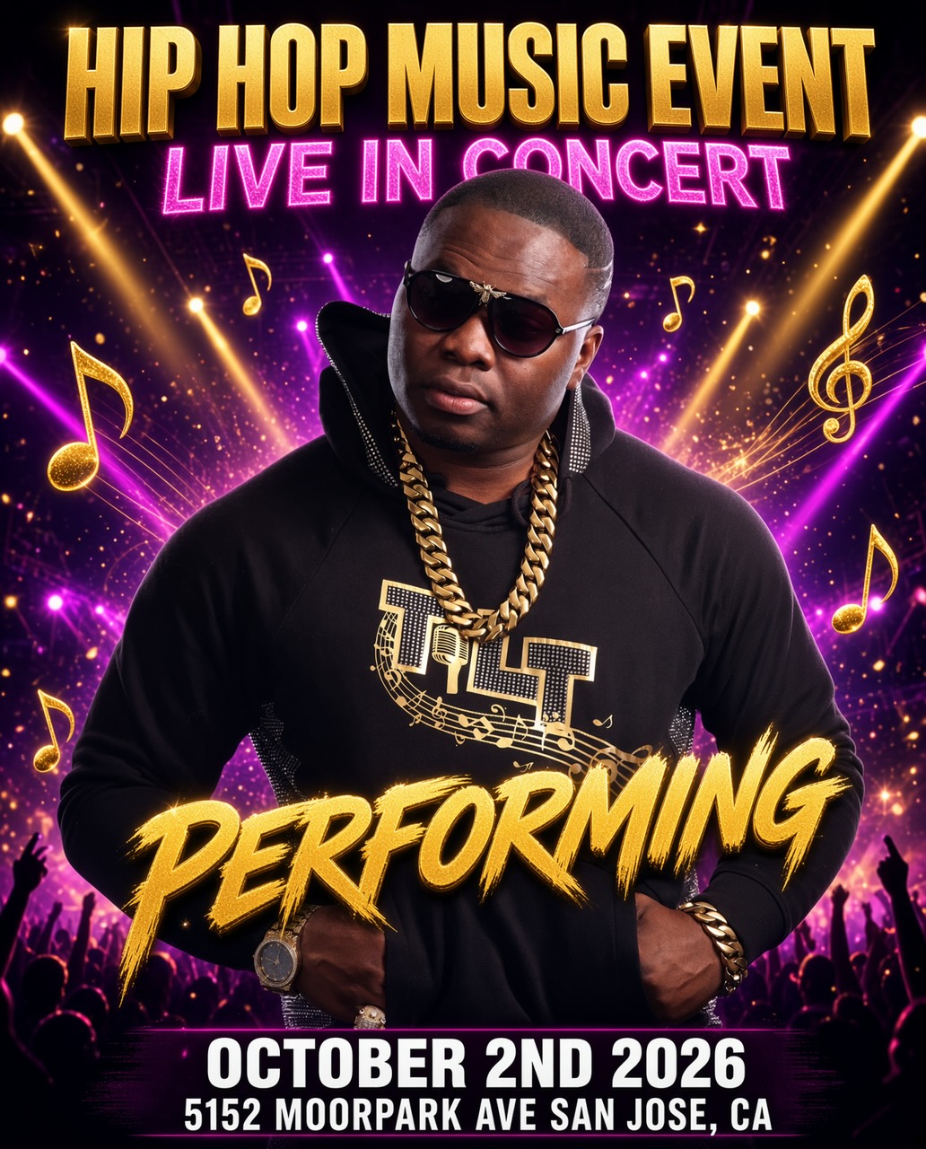 Hip Hop Music Event flyer — Tilt performing live in concert, October 2nd 2026, San Jose CA